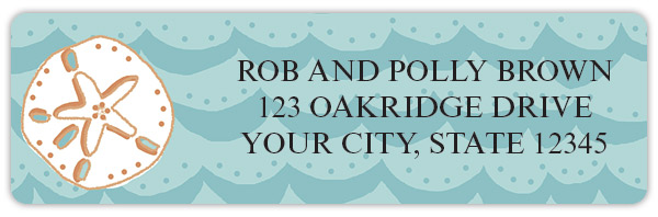 At the Beach Sheet Labels