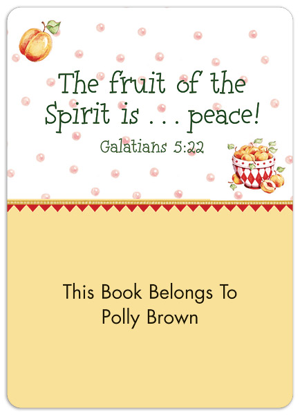 Fruit of the Spirit Book Plate Labels