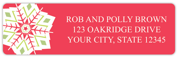 Retro Snowflake Address Labels