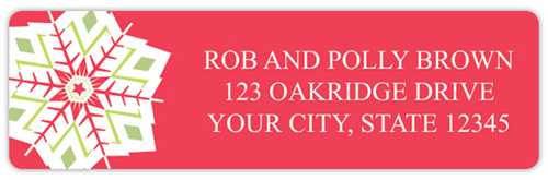 Retro Snowflake Address Labels