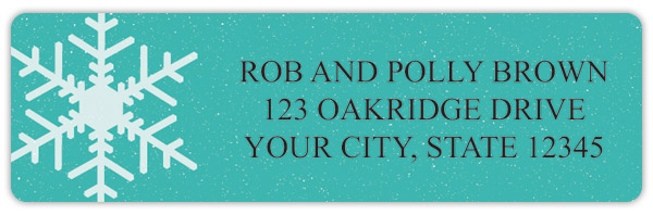 Trendy Snowflake Address Labels