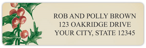 Vintage Holly Address Labels