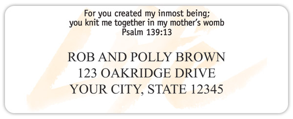 Sanctity of Life Address Labels