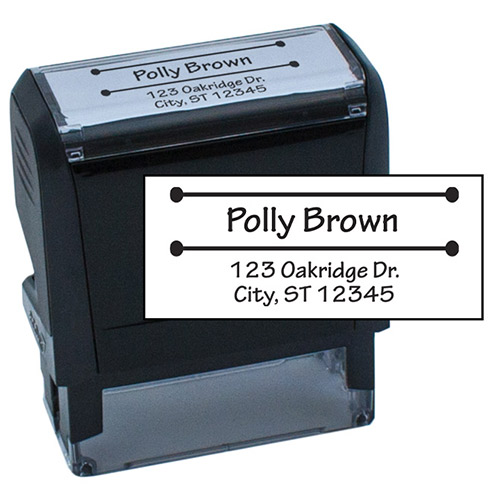 Dottie 3 Line Customized Stamp
