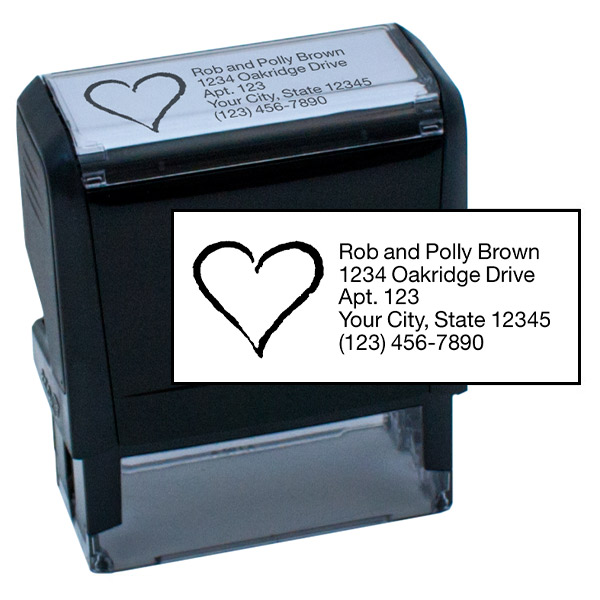 4 Line Stamp with Logo