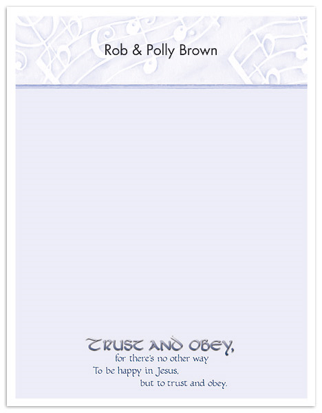 Heavenly Hymns Memo Notepads