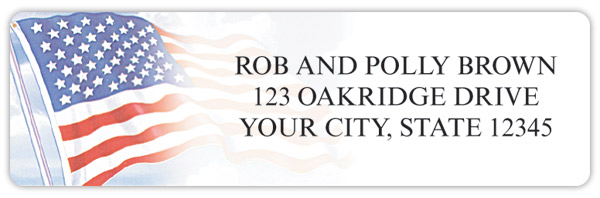 Stars and Stripes Address Labels