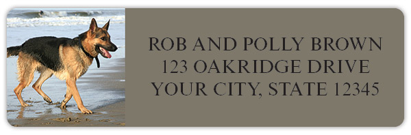 German Shepherd Address Labels